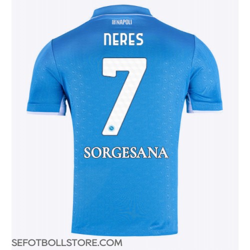 SSC Napoli David Neres #7 Replika Hemmatröja 2024-25 Kortärmad